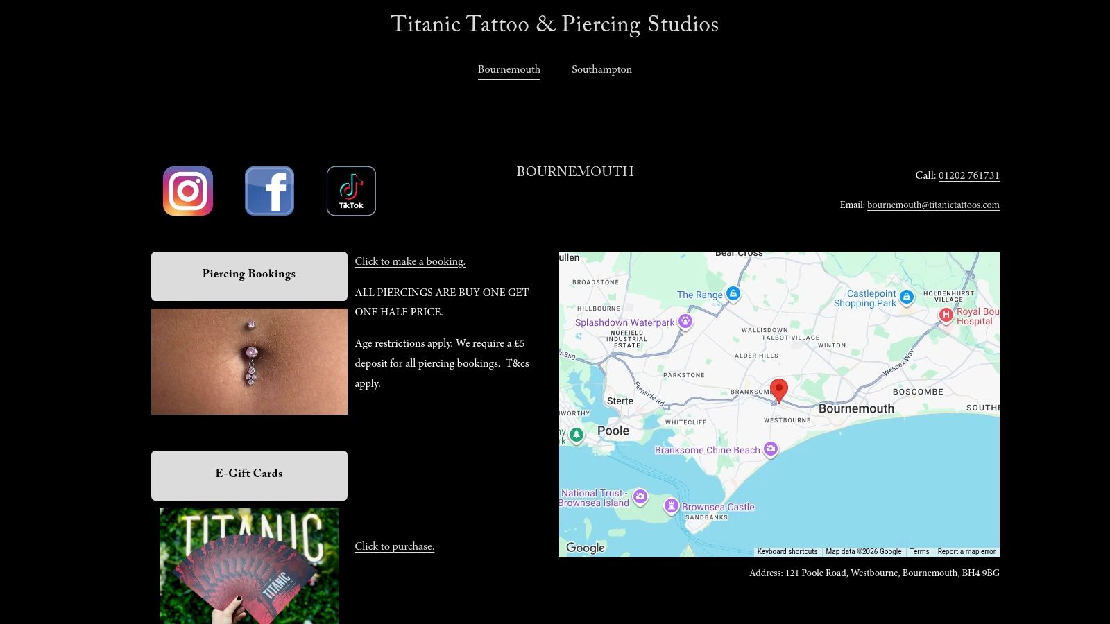 Titanic Tattoo & Piercing (Westbourne)